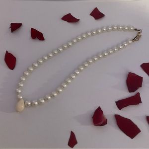 Pearl Seashell Necklace. Boho